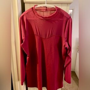 Torrid Pink Sheer Neck and Sleeve Blouse